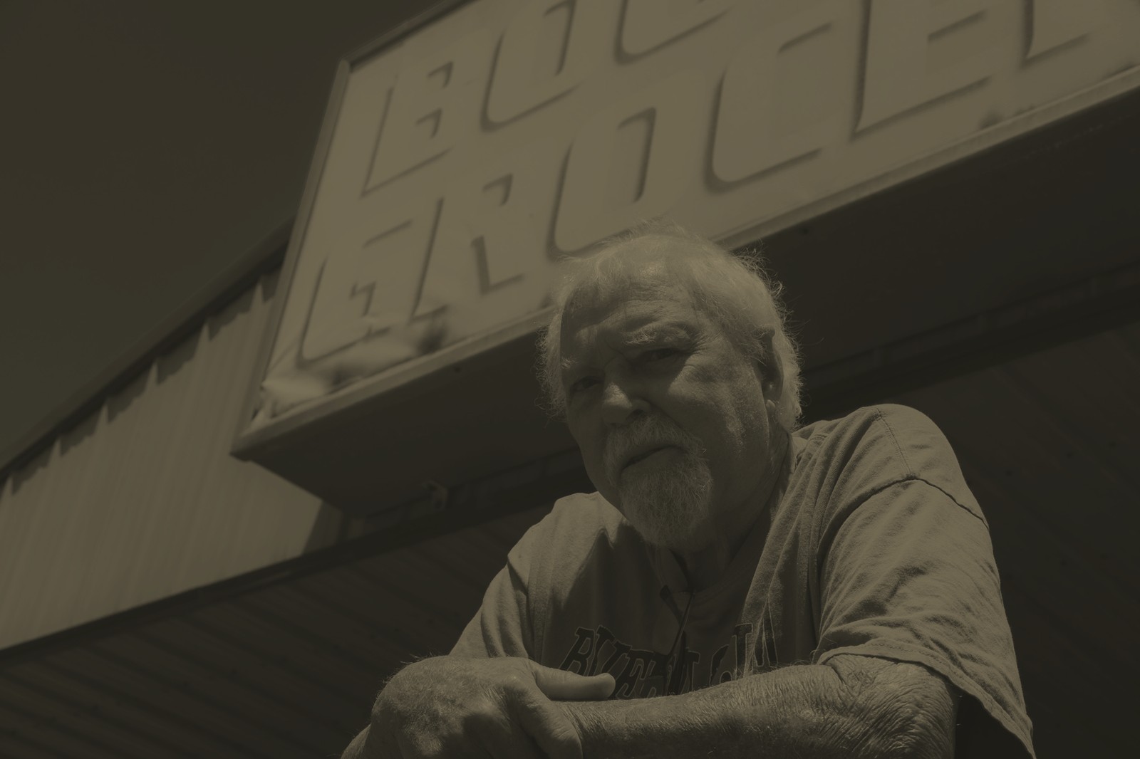 Portrait outside Booth's Grocery